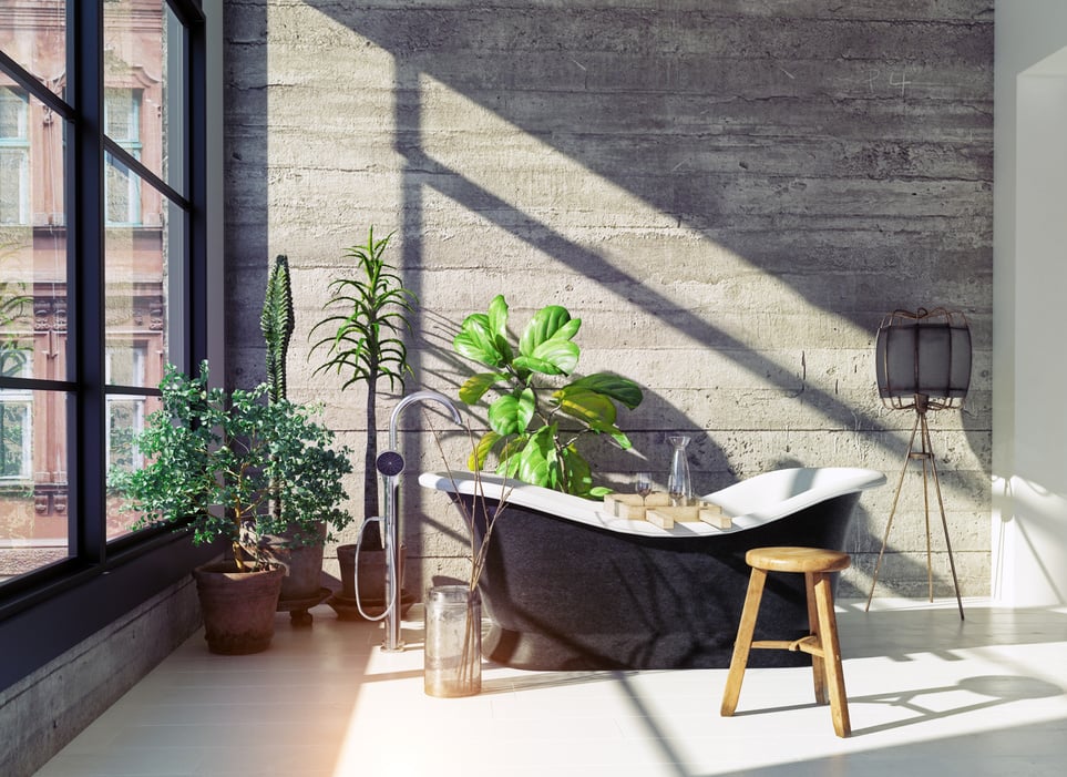 modern bathroom interior.